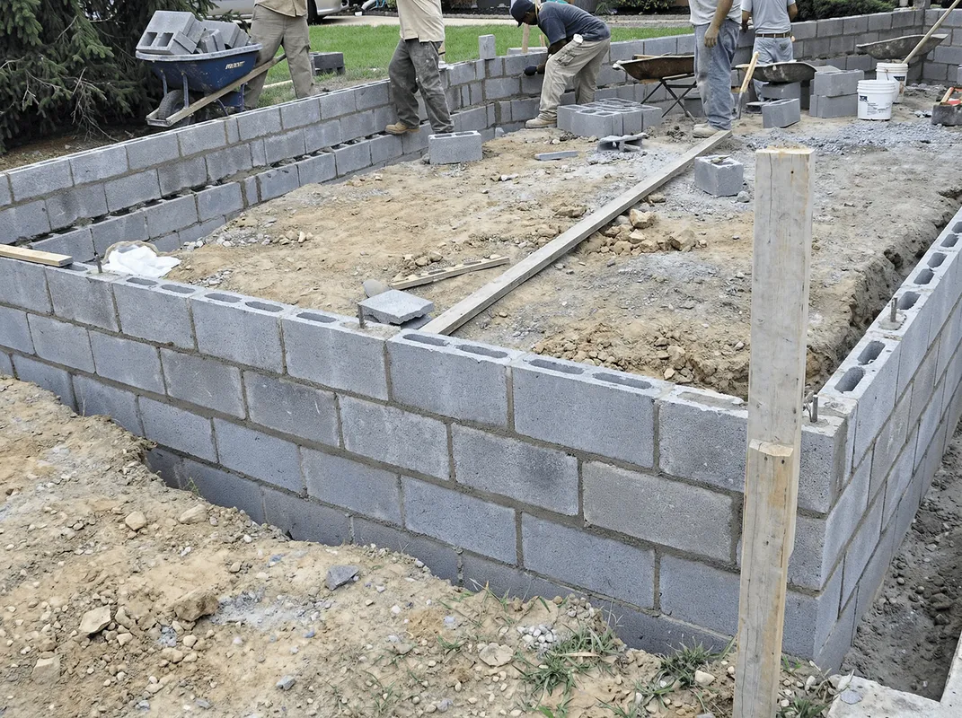 Professionals building a foundation with blocks in Hialeah, FL