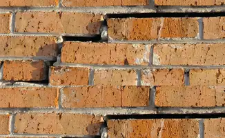 Brick wall with serious structural damage in Hialeah, FL